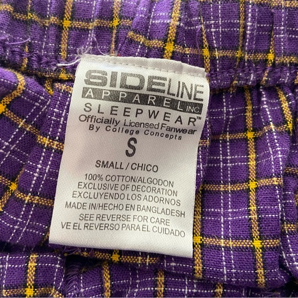 ECU | Vintage East Carolina Pirates Purple Drawstring PJ Pants Unisex Size Small - Picture 5 of 9